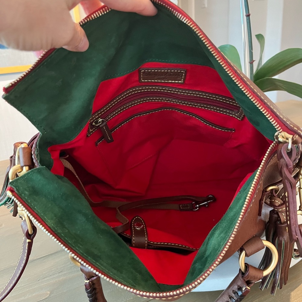 Dooney & Bourke Rich Brown Leather Satchel - Picture 9 of 16